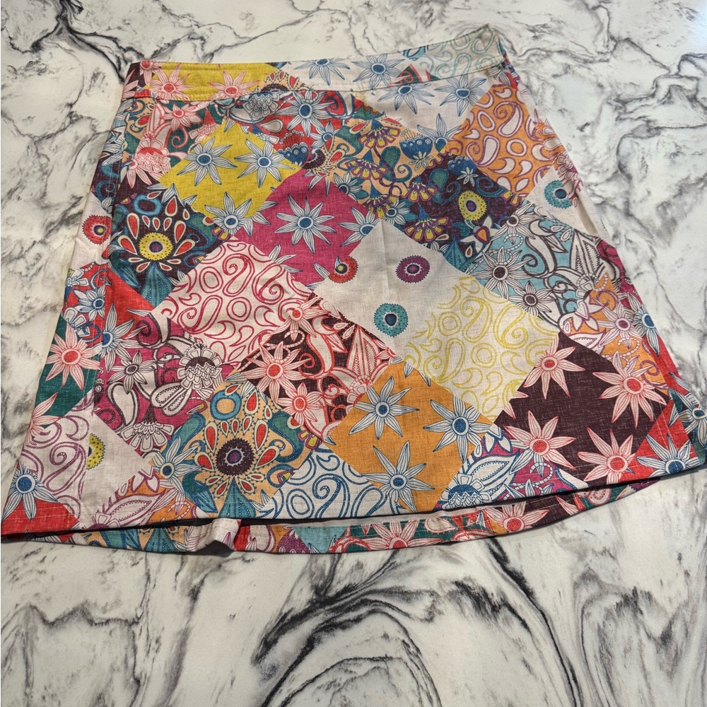 Colorful Patchwork Mini Skirt